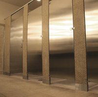 Granite and Stainless Steel Toilet Partitions